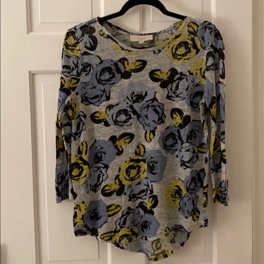 Floral linen top